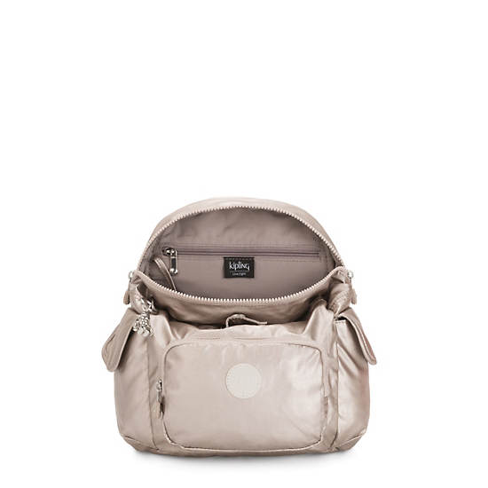 Kipling City Pack Mini Metallic Ryggsäck Beige | SE 1724HA